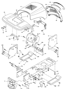 Chassis Group (7800734chassis) Diagram and Parts List for 7800734-96012009600 2011 Briggs and Stratton Lawn Tractor